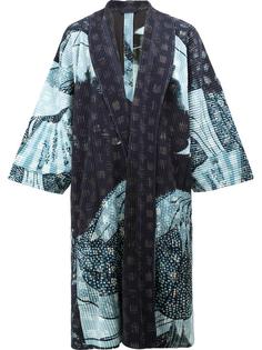 abstract print kimono coat Homme Plissé Issey Miyake