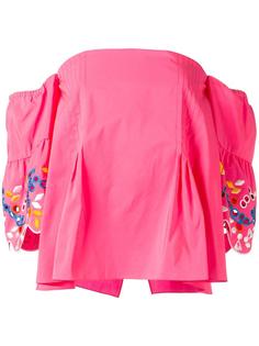 taffeta embroidered corset top Peter Pilotto