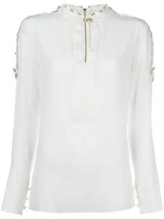 buttoned shoulder detail blouse Pierre Balmain