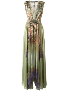 shells print flared dress Alberta Ferretti