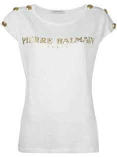 logo print top Pierre Balmain