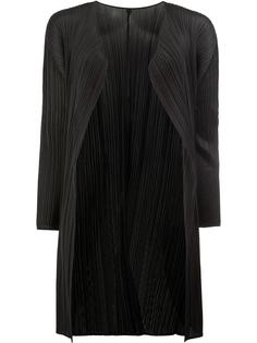 pleated open midi coat Pleats Please By Issey Miyake