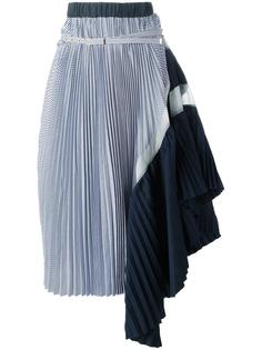 asymmetric pleated skirt Sacai