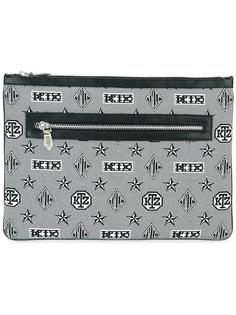 monogram print clutch KTZ