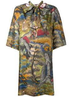 forest print shift dress Antonio Marras