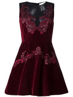 платье с кружевными вставками Zuhair Murad