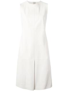 front slit leather dress Jil Sander