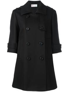 three-quarters sleeve double-breasted coat Red Valentino