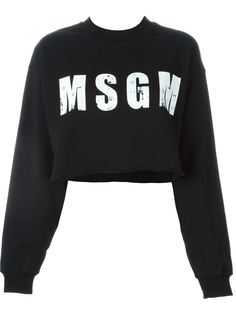 толстовка с принтом логотипа   MSGM