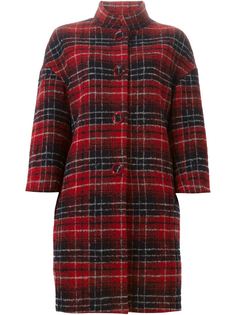 пальто с принтом в клетку Ermanno Scervino