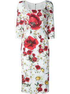 платье с цветочным принтом Dolce & Gabbana