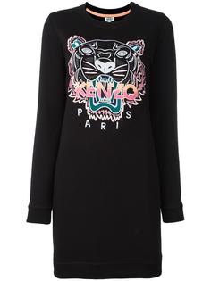 платье-толстовка с вышивкой головы льва Kenzo