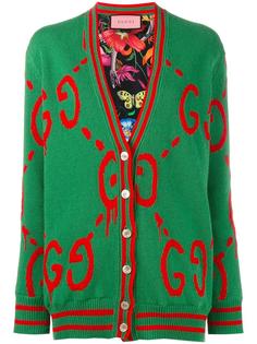 двусторонний кардиган с логотипами GucciGhost Gucci