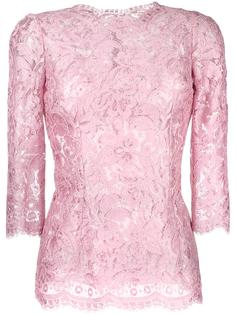 блузка с цветочным кружевом Dolce &amp; Gabbana