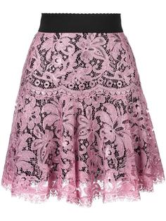 кружевная юбка со складками Dolce &amp; Gabbana