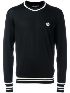 джемпер с вышивкой короны Dolce &amp; Gabbana