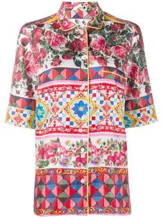 пижамный топ с цветочным узором Dolce &amp; Gabbana