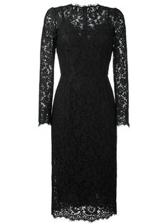 кружевное приталенное платье Dolce &amp; Gabbana