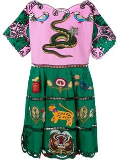 платье с вышивкой Gucci