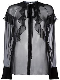 прозрачная блузка с оборками Givenchy