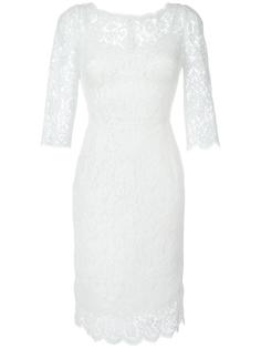 кружевное платье с цветочным узором Dolce &amp; Gabbana