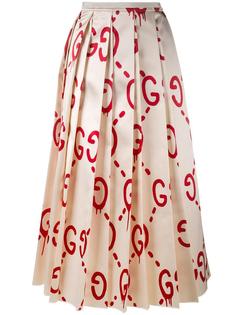 юбка с узором из логотипов Gucci Ghost Gucci