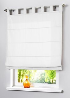 Римская штора Уни, Шина с лентой велкро (белоснежный) Bonprix