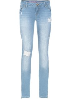 Джинсы Skinny (синий «потертый») Bonprix