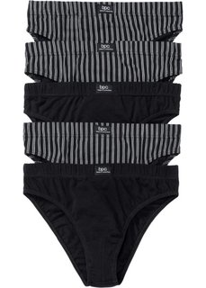 Трусы (5 шт.) (черный в полоску) Bonprix