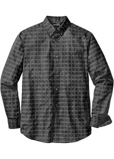 Деловая рубашка Regular Fit (синий/белый с узором) Bonprix