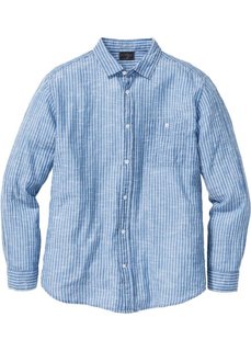 Рубашка Regular Fit в полоску (антрацитовый/белый в полоску) Bonprix