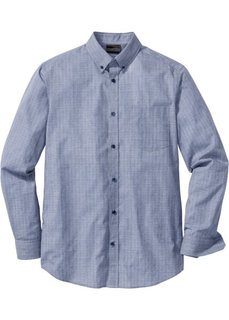 Деловая рубашка Regular Fit (черный/белый с узором) Bonprix