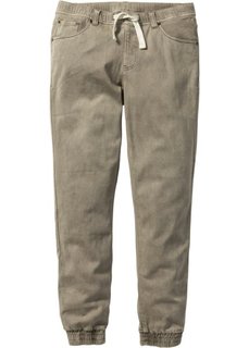 Брюки-стретч Slim Fit Straight без застежки (светло-оливковый) Bonprix