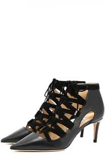 Кожаные ботильоны Dixon в вставками из замши Jimmy Choo
