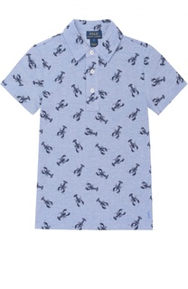 Поло из хлопка с принтом Polo Ralph Lauren