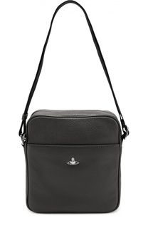 Кожаная  сумка-планшет с внешним карманом Vivienne Westwood