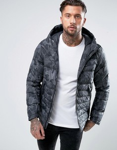 Черная дутая куртка с капюшоном Nike 806857-010 - Черный