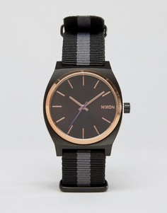 Часы с полосками Nixon Time Teller Nato - Черный