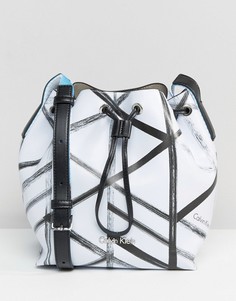 Маленькая сумка с принтом CK Jeans - Белый Calvin Klein
