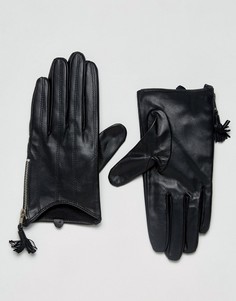 Кожаные перчатки Lavand - Черный