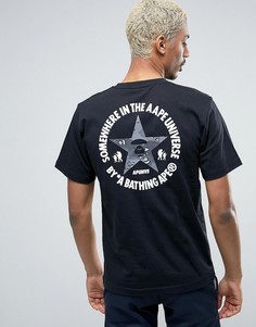 Футболка с принтом на спине AAPE By A Bathing Ape - Черный