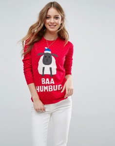 Новогодний джемпер Brave Soul Baa Humbug - Красный
