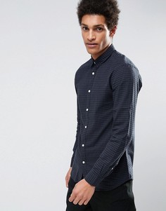 Узкая рубашка в клетку Selected Homme - Черный