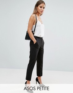 Брюки-сигареты с ремнем ASOS PETITE - Черный