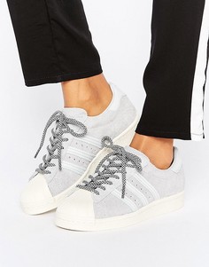 Серые замшевые кроссовки adidas Originals Superstar - Серый
