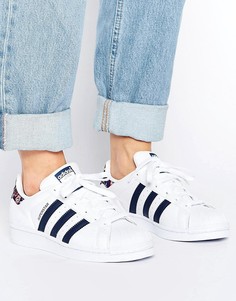 Белые кроссовки с принтом adidas Originals Superstar - Белый