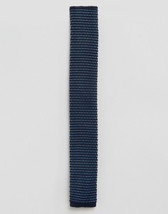 Темно-синий вязаный галстук в крапинку Feraud - Темно-синий