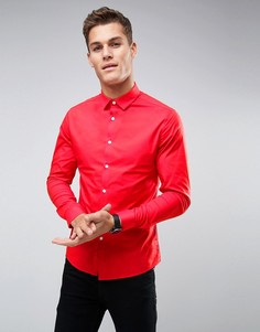 Красная рубашка скинни ASOS - Красный