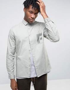 Рубашка классического кроя в стиле милитари с принтом ASOS - Зеленый