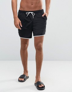 Черные шорты для плавания средней длины ASOS - Черный